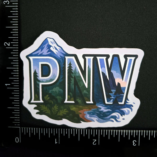 Pacific Northwest Nature Vinyl Sticker - PNW Scenic Decal
