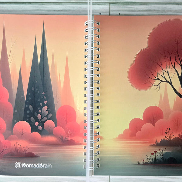 Reusable Sticker Book with Release Paper - Fantasy Forest Design - Size A5