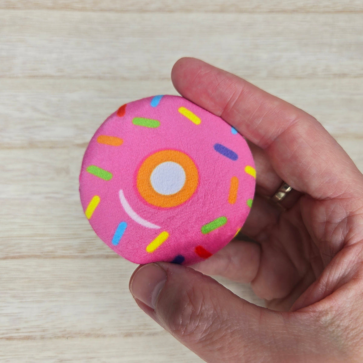 Plush Pin - Kawaii Pink Donut - Squishy Fidget Pin - 3D Dessert Food Pin - Backpack Lapel - Foodie Gift