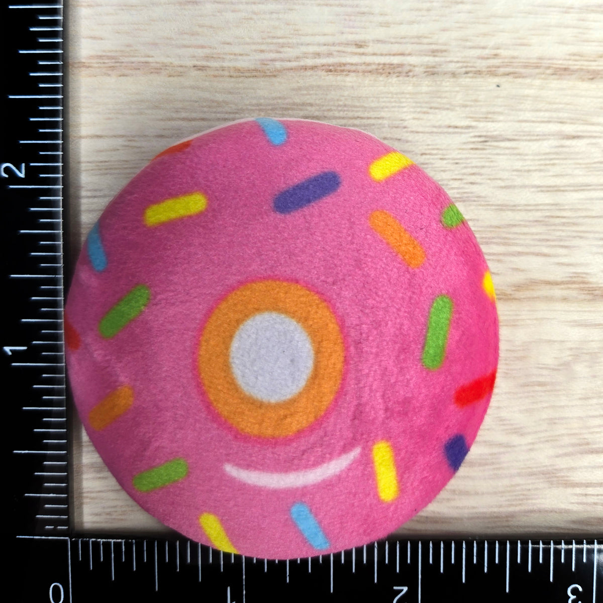 Plush Pin - Kawaii Pink Donut - Squishy Fidget Pin - 3D Dessert Food Pin - Backpack Lapel - Foodie Gift