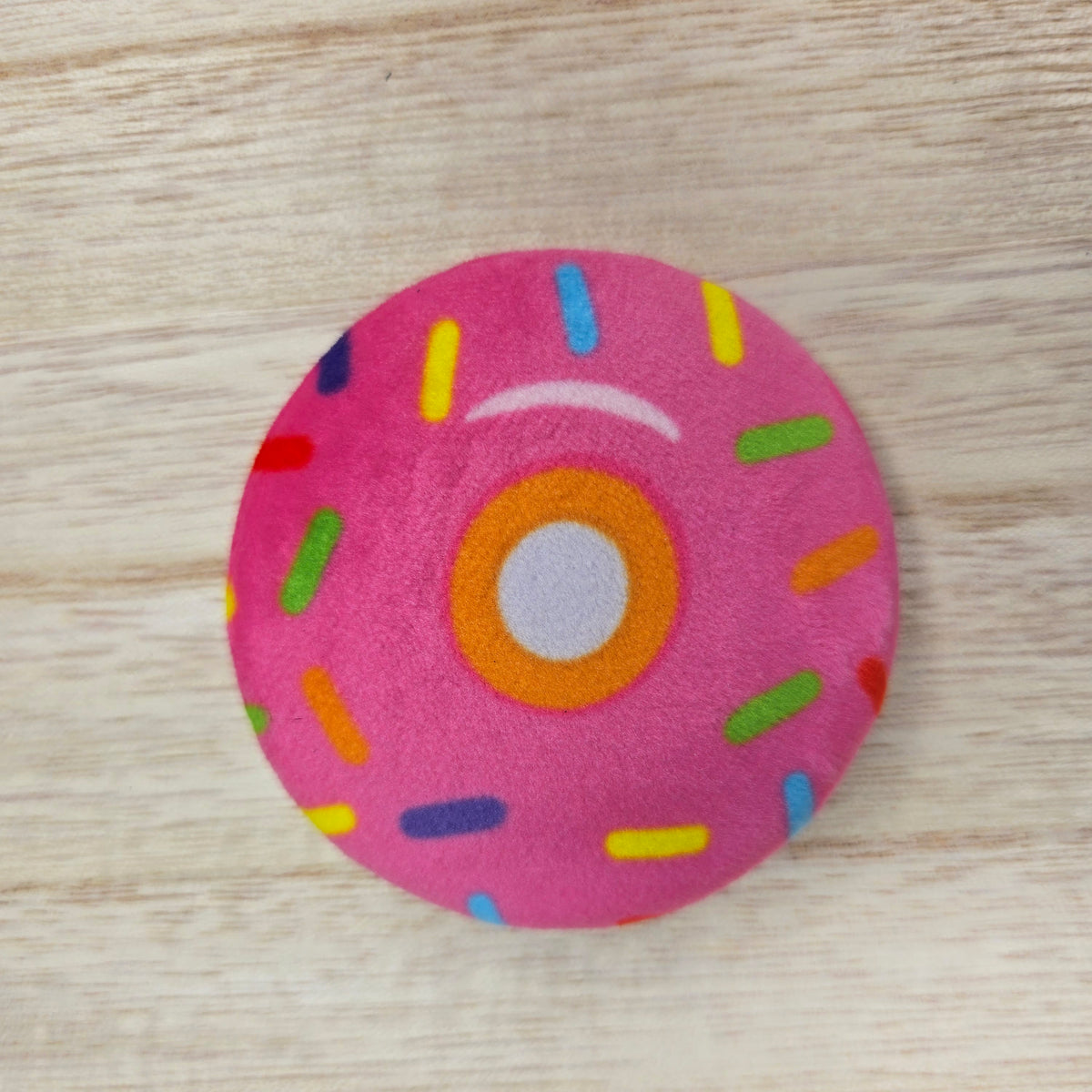 Plush Pin - Kawaii Pink Donut - Squishy Fidget Pin - 3D Dessert Food Pin - Backpack Lapel - Foodie Gift