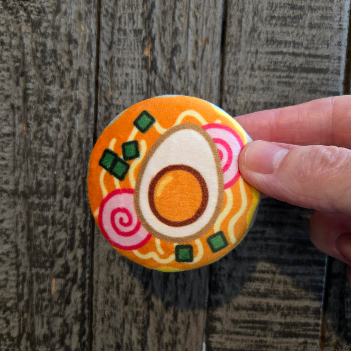 Plush Pin - Kawaii Ramen Bowl - Squishy Fidget Pin - 3D Japanese Food Pin - Backpack Lapel - Foodie Gift