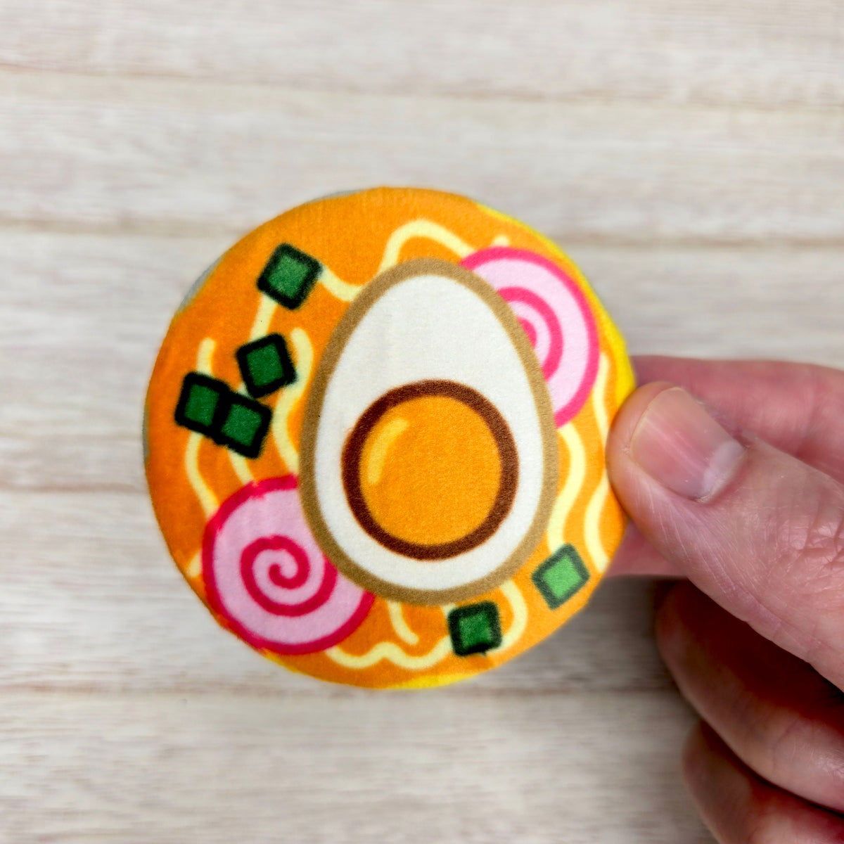 Plush Pin - Kawaii Ramen Bowl - Squishy Fidget Pin - 3D Japanese Food Pin - Backpack Lapel - Foodie Gift