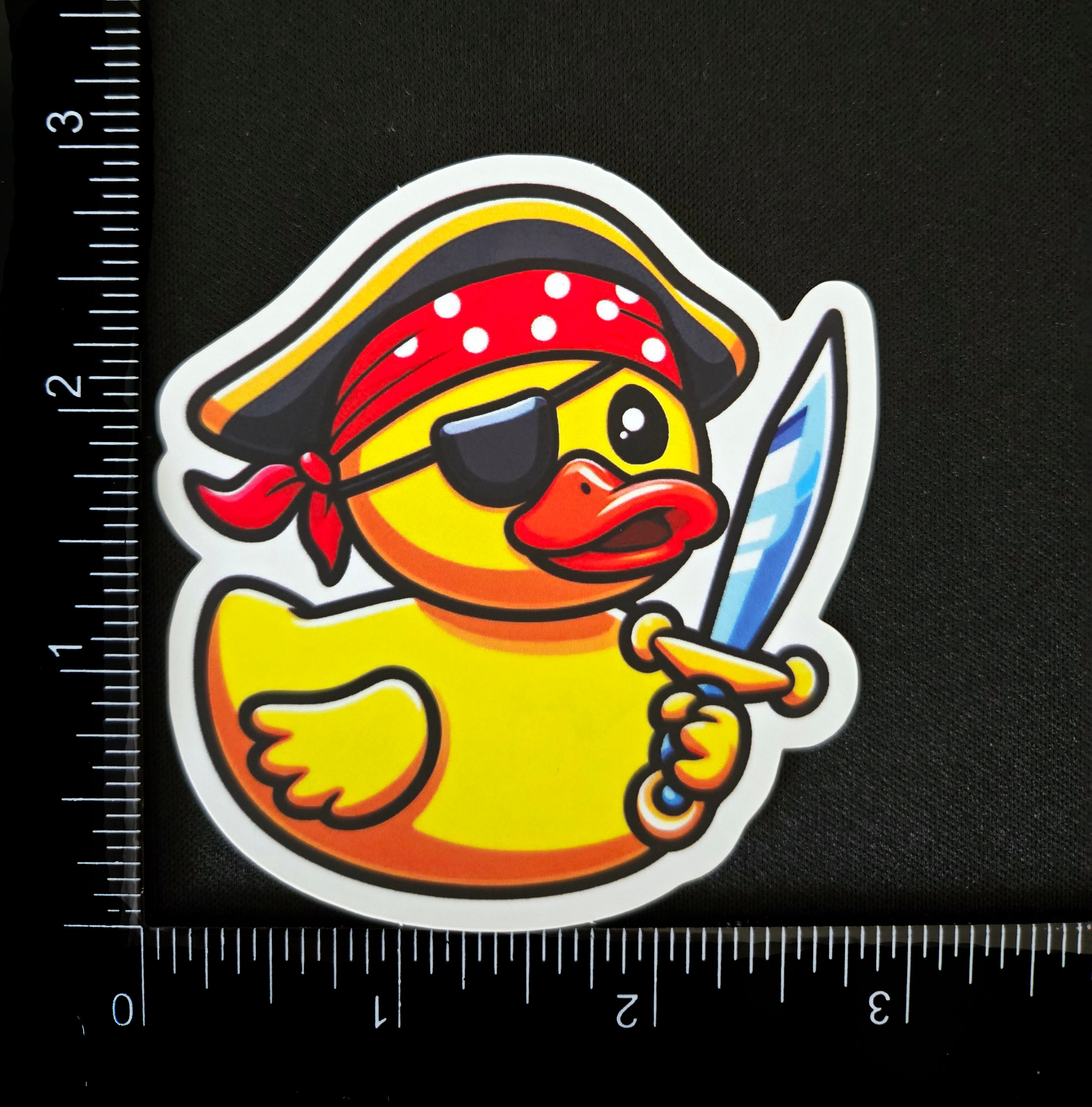 Captain Quack Sparrow Pirate Duck Sticker - Cute Rubber Duck Vinyl