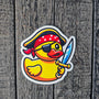 Captain Quack Sparrow Pirate Duck Sticker - Cute Rubber Duck Vinyl Decal