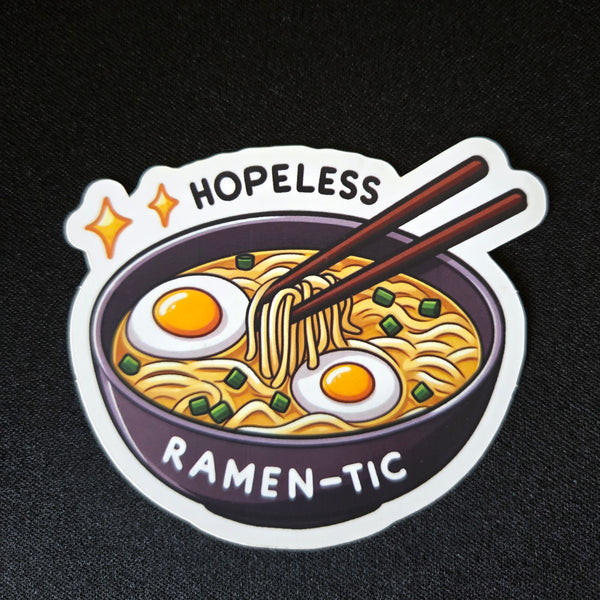 Ramen Sticker Waterproof Vinyl Decal - Funny Food Pun - Japanese Noodle Gift