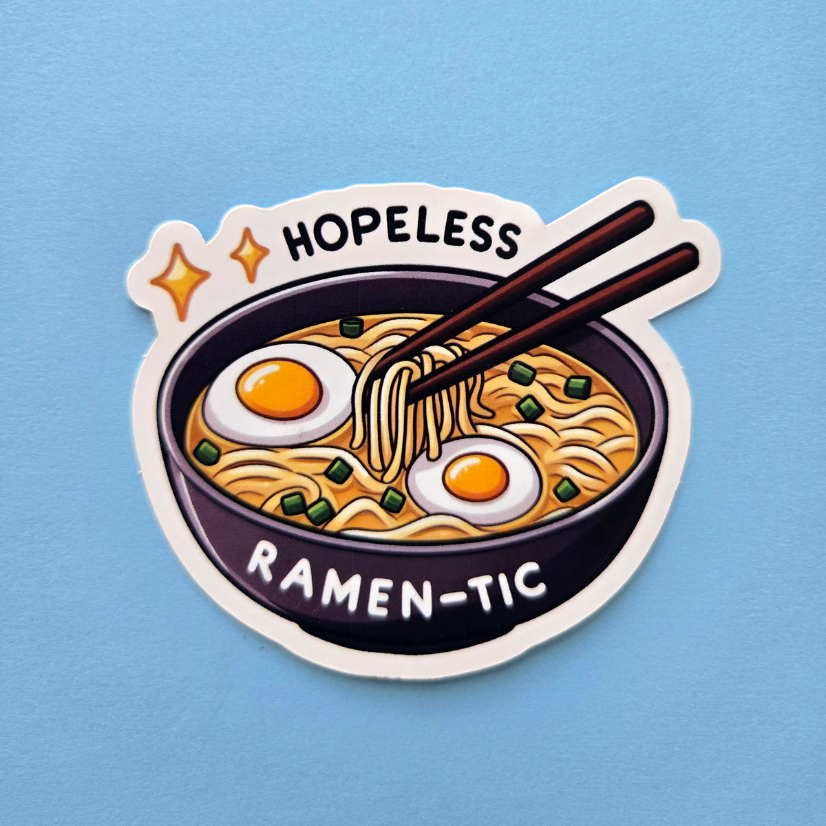 Ramen Sticker Waterproof Vinyl Decal - Funny Food Pun - Japanese Noodle Gift