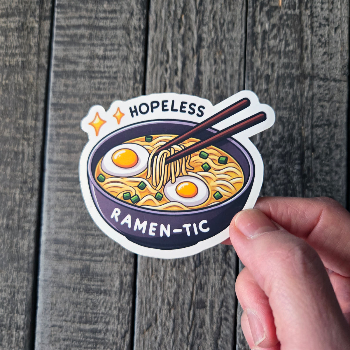 Ramen Sticker Waterproof Vinyl Decal - Funny Food Pun - Japanese Noodle Gift