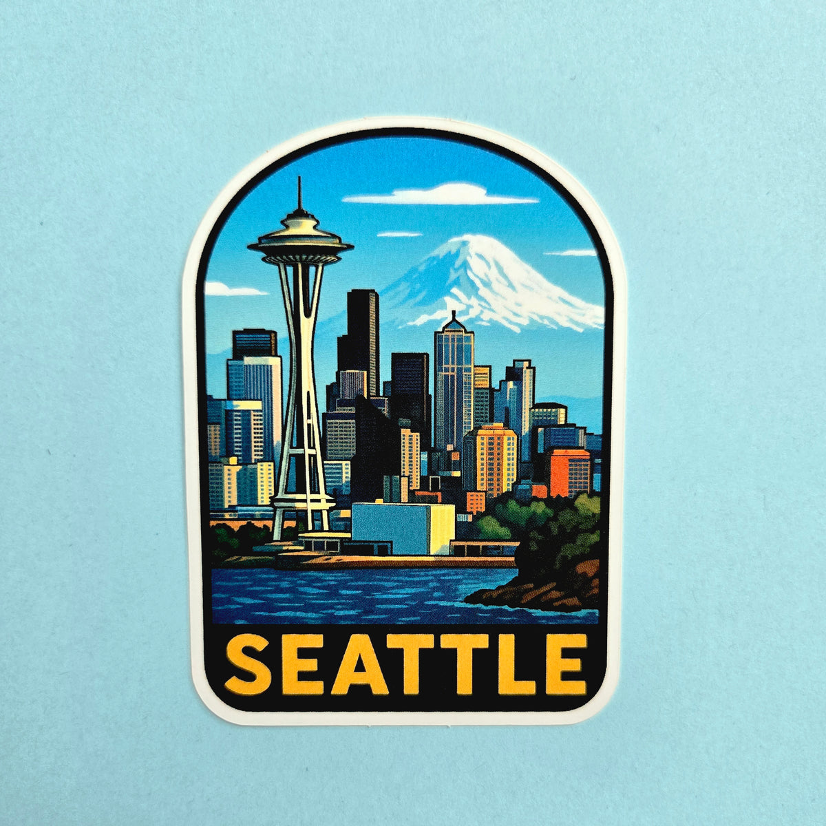 Seattle Washington Sticker - City Skyline Vinyl Decal - PNW - Waterproof