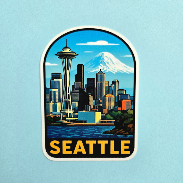 Seattle Washington Sticker - City Skyline Vinyl Decal - PNW - Waterproof
