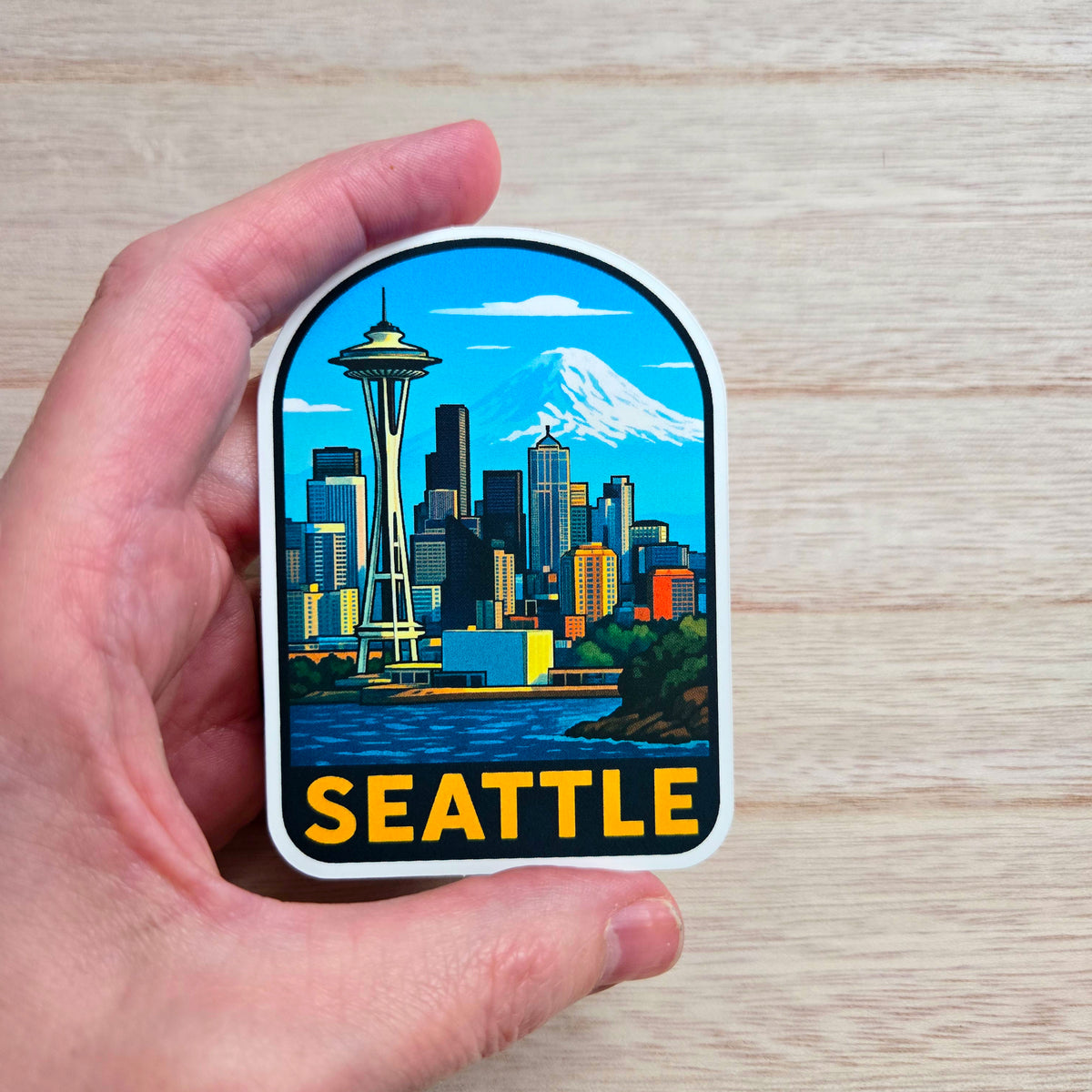 Seattle Washington Sticker - City Skyline Vinyl Decal - PNW - Waterproof