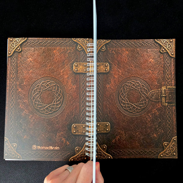 Reusable A5 Sticker Book, Antique Celtic Knot Grimoire Album, 100 Pages