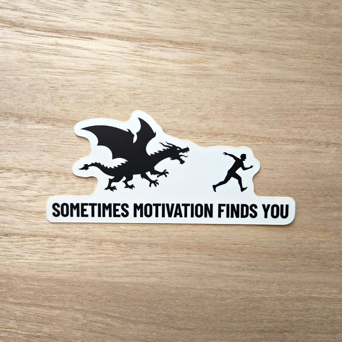 Dragon Sticker - Funny Motivational Waterproof Vinyl Decal for Laptop Water Bottle