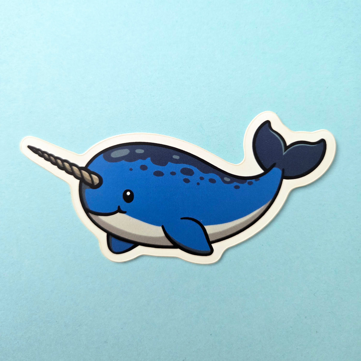 Narwhal Sticker - Cute Sea Creature - Waterproof Vinyl Decal for Laptop Water Bottle