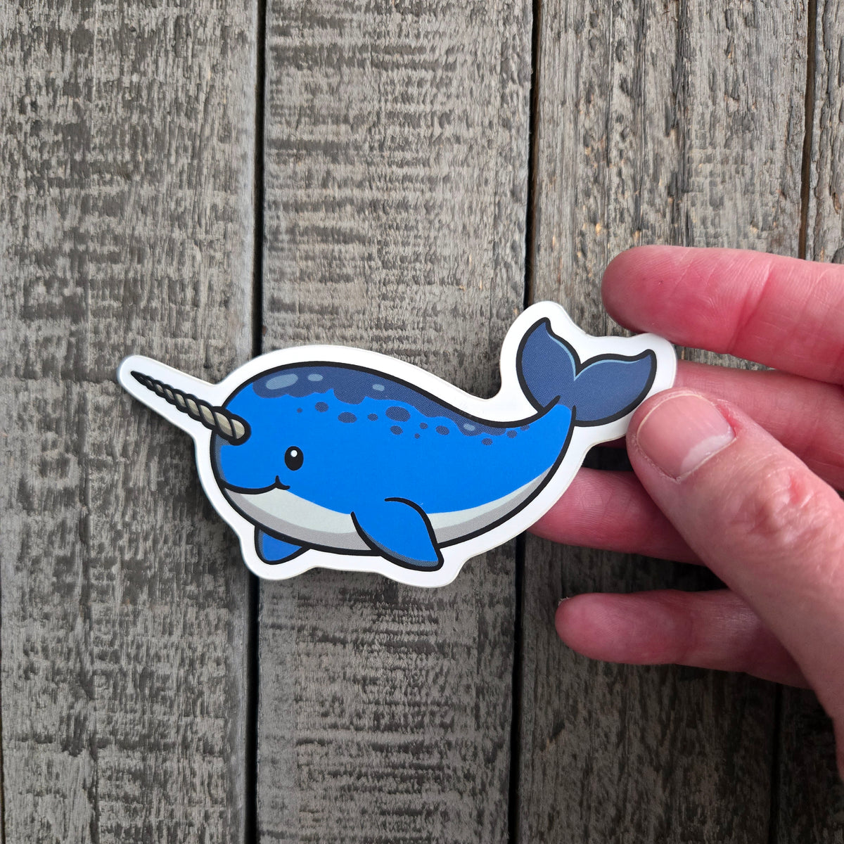 Narwhal Sticker - Cute Sea Creature - Waterproof Vinyl Decal for Laptop Water Bottle