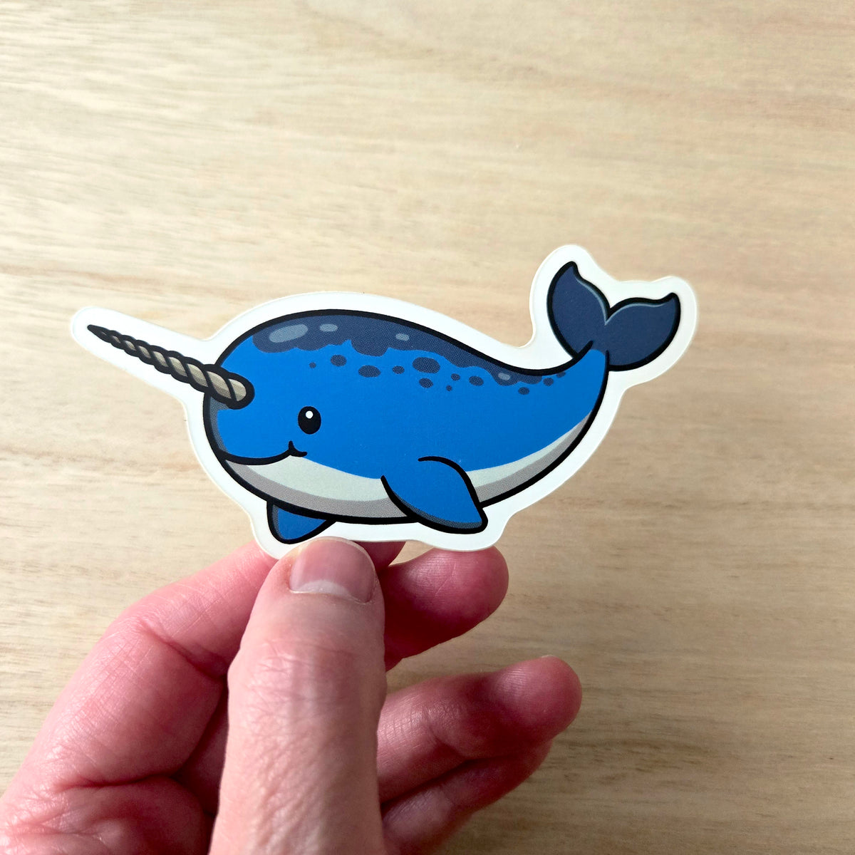 Narwhal Sticker - Cute Sea Creature - Waterproof Vinyl Decal for Laptop Water Bottle