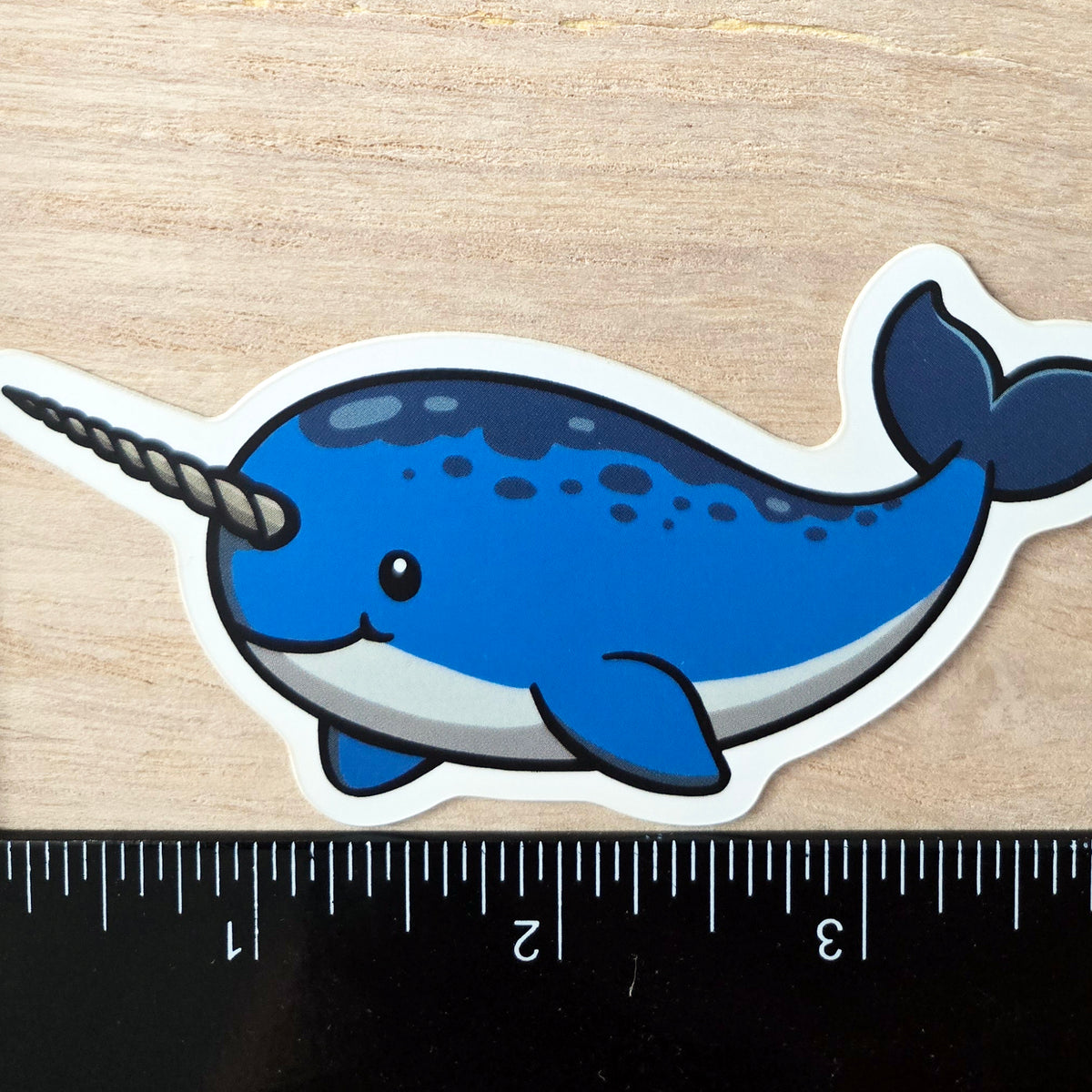 Narwhal Sticker - Cute Sea Creature - Waterproof Vinyl Decal for Laptop Water Bottle