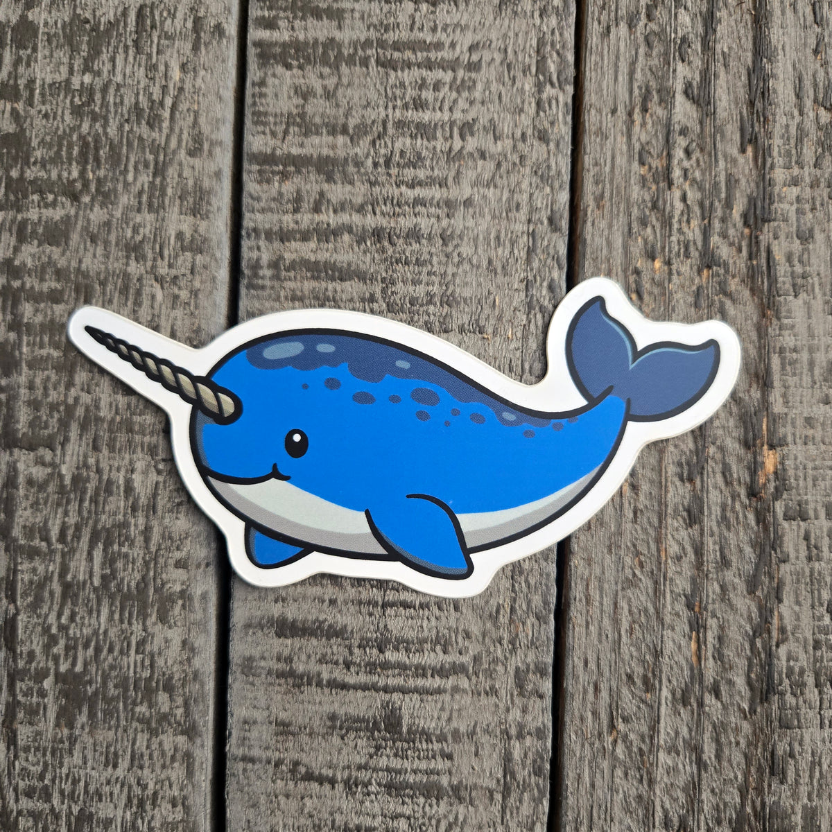 Narwhal Sticker - Cute Sea Creature - Waterproof Vinyl Decal for Laptop Water Bottle