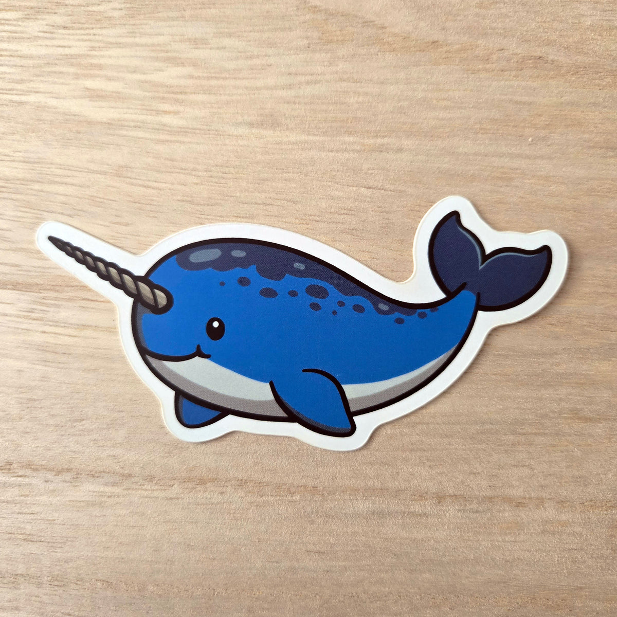 Narwhal Sticker - Cute Sea Creature - Waterproof Vinyl Decal for Laptop Water Bottle