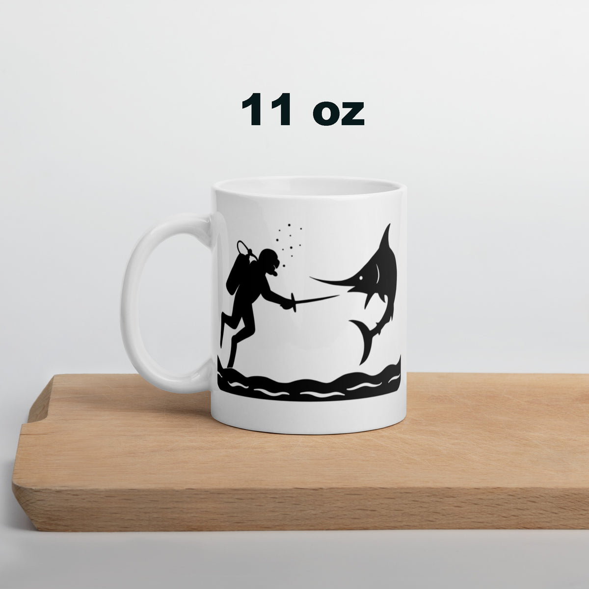 Scuba Diving Mug - Funny Diver Gift - Ocean Adventure Coffee Mug - Swordfish Fencing - Motivational Quote