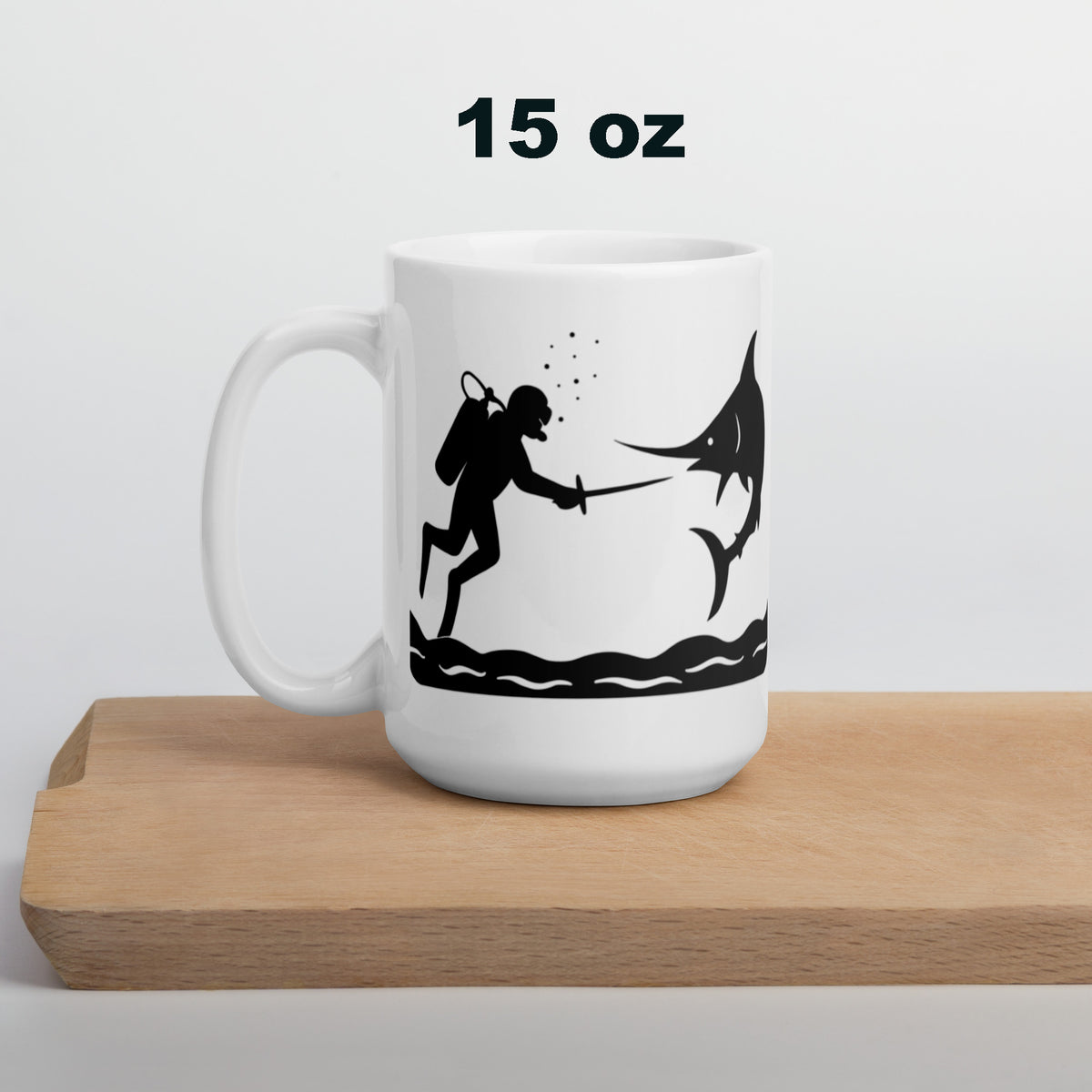 Scuba Diving Mug - Funny Diver Gift - Ocean Adventure Coffee Mug - Swordfish Fencing - Motivational Quote