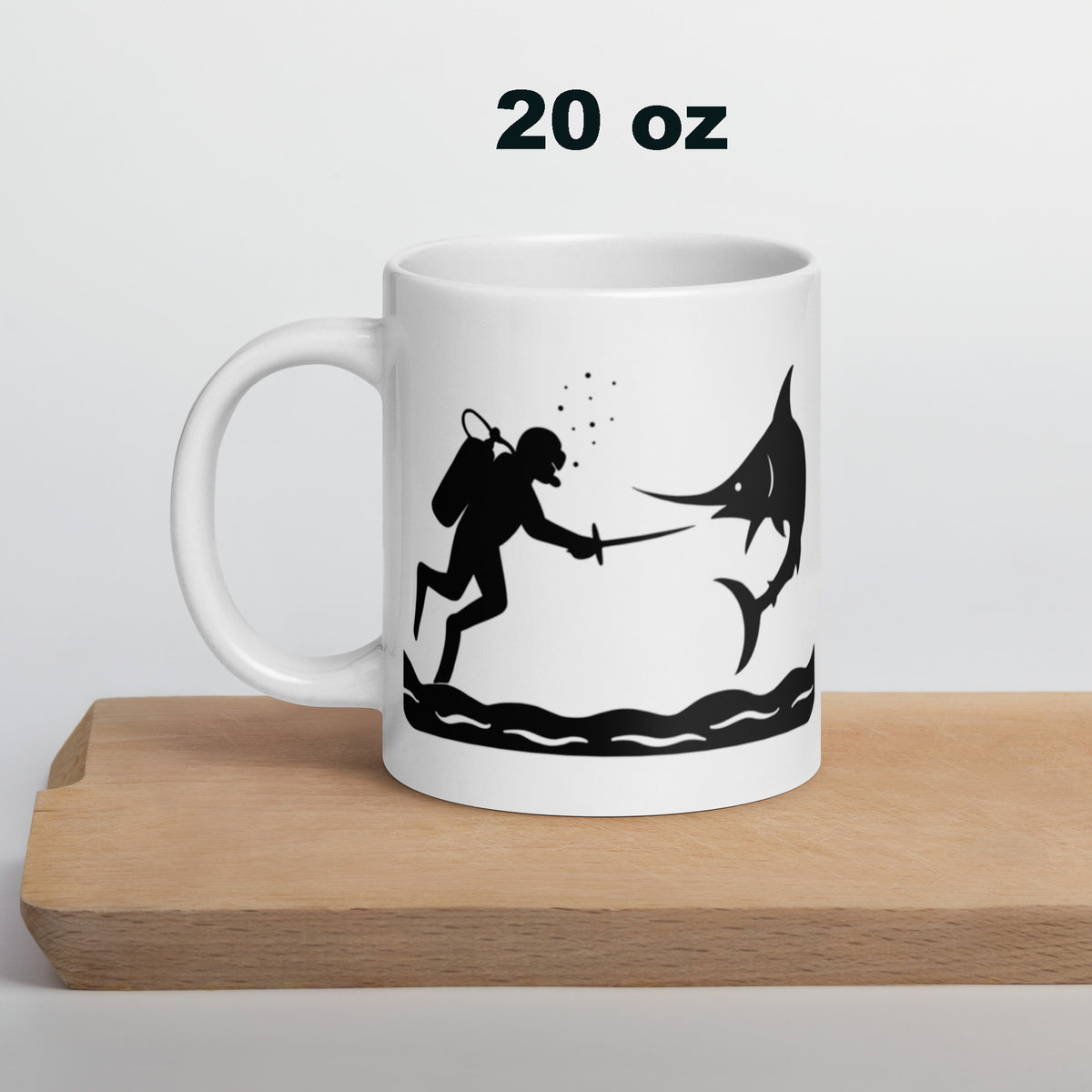 Scuba Diving Mug - Funny Diver Gift - Ocean Adventure Coffee Mug - Swordfish Fencing - Motivational Quote