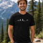 Bigfoot Heartbeat Shirt - Sasquatch EKG Graphic Tee - Hiking Gift
