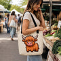 Highland Cow Tote Bag - Cute Kawaii Highland Cow Bag - Farm Animal Gift