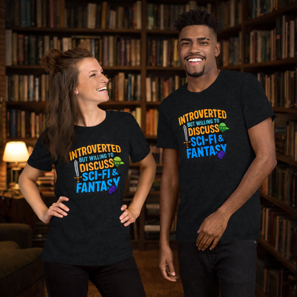 Introvert Sci-Fi Gift - Funny Nerdy Shirt - DnD Tee - Fantasy Gamer Gift - Book Lover T-Shirt