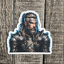 Viking Sticker - Norse Warrior Decal - Fantasy Barbarian Vinyl