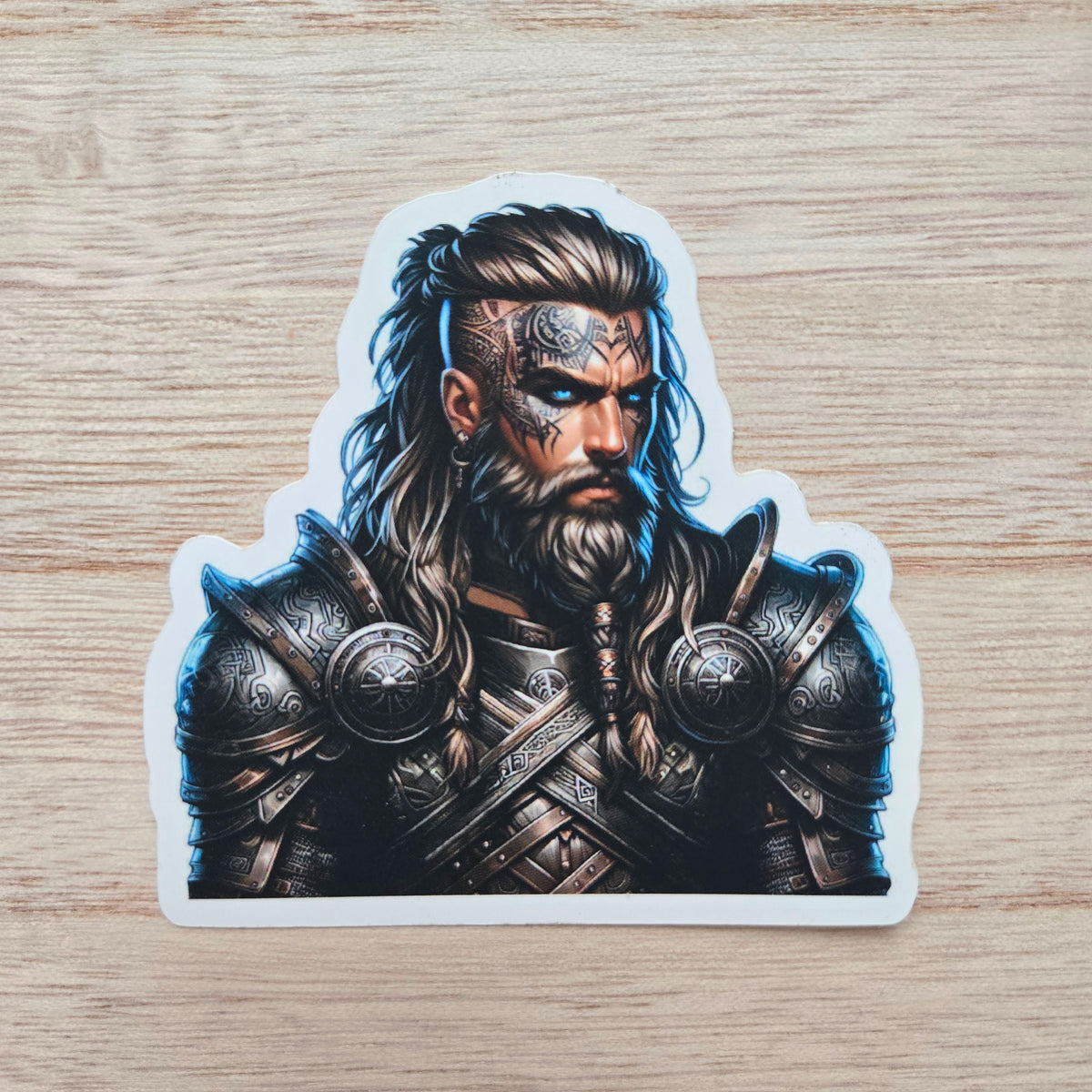 Viking Sticker - Norse Warrior Decal - Fantasy Barbarian Vinyl