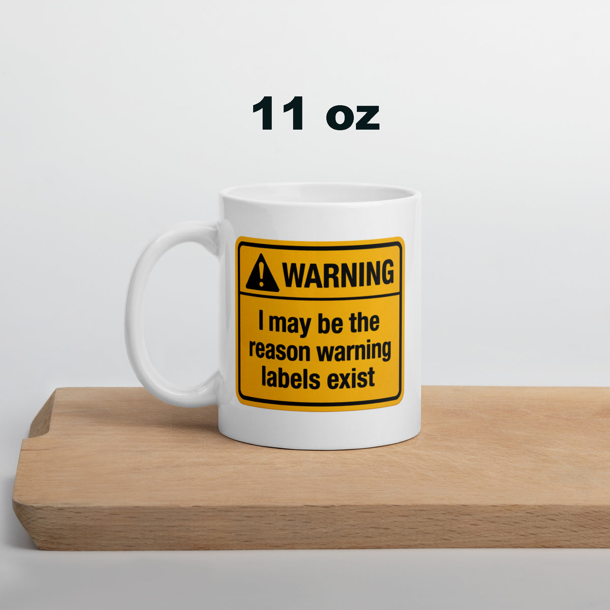 Warning Label Coffee Mug Funny - Sarcastic Gift for Him Her - Novelty Humor Mug Gag Gift