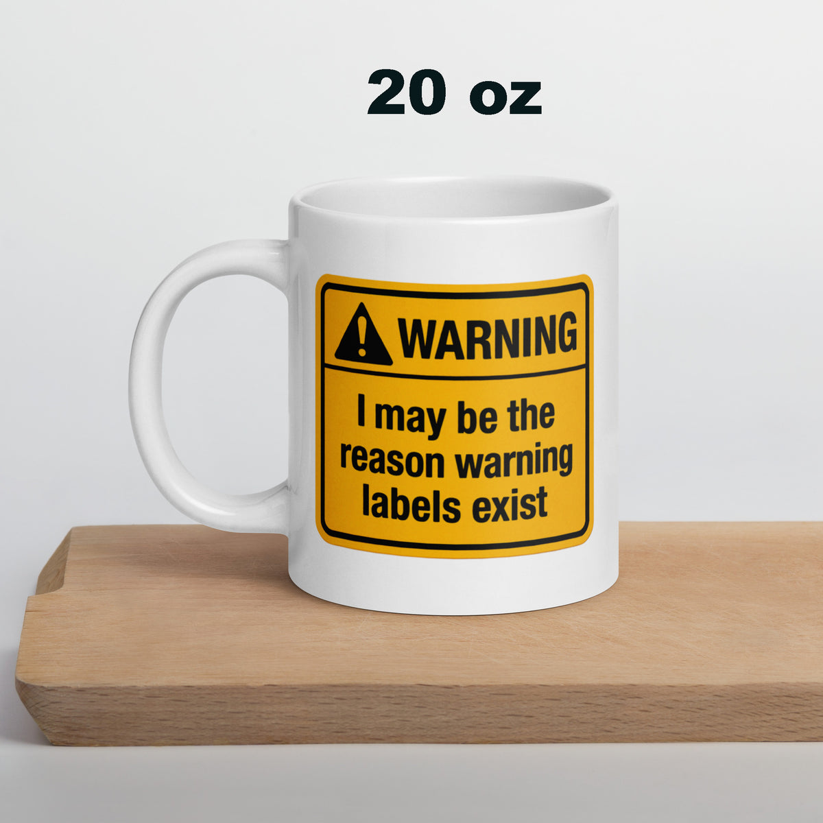 Warning Label Coffee Mug Funny - Sarcastic Gift for Him Her - Novelty Humor Mug Gag Gift