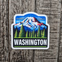 Washington State Vinyl Sticker - Mountain Nature Decal - PNW