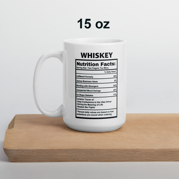 Whiskey Lover Mug Funny - Gift for Dad Men Husband - Sarcastic Whiskey Coffee Mug Bourbon Gift