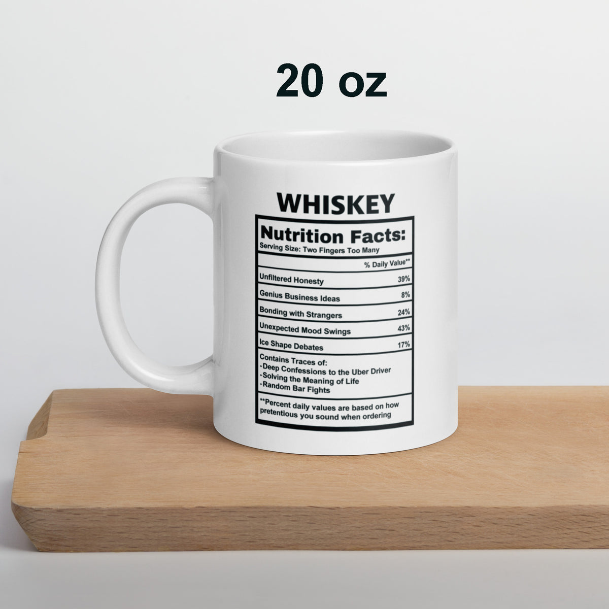 Whiskey Lover Mug Funny - Gift for Dad Men Husband - Sarcastic Whiskey Coffee Mug Bourbon Gift