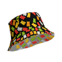 Reversible Gummy Bear Bucket Hat - Candy Lover Festival Headwear - All Over Print