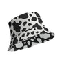 Reversible Cow Print Bucket Hat - Festival Headwear - All Over Print