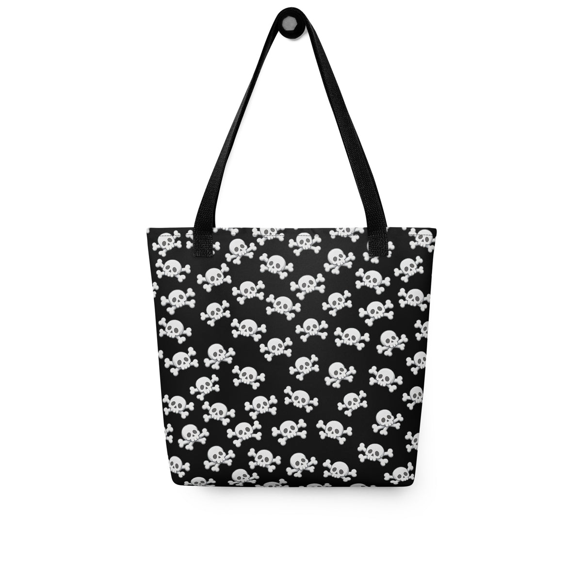 Skull and Crossbones Tote Bag – All Over Print Goth Carry All