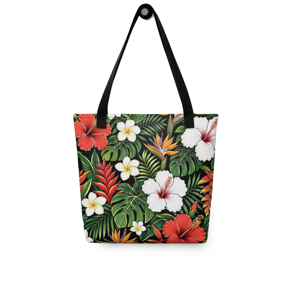 Tropical Tote Bag - Hibiscus Floral All Over Print - Beach Bag Gift