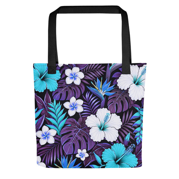 Tropical Tote Bag - Hibiscus Floral All Over Print - Beach Bag Gift