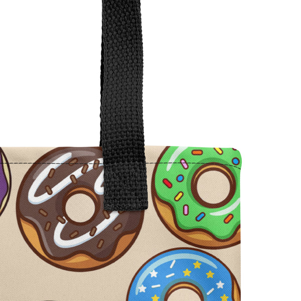 Donut Tote Bag, Colorful Sprinkle Doughnut Lover Gift, Reusable Carryall