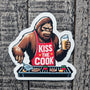 BBQ Sasquatch Sticker - Funny Bigfoot Kiss The Cook Vinyl Decal