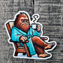 Bigfoot Coffee Lover Sticker - Sasquatch Vinyl Decal
