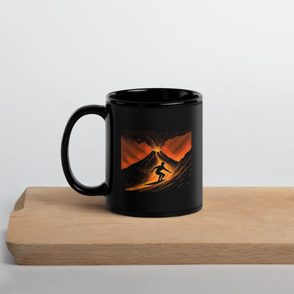 Surfer Mug - Volcano Surfing Adventure Coffee Cup - Gift for Men Dad and Husband - 11oz 15ozgift for him
