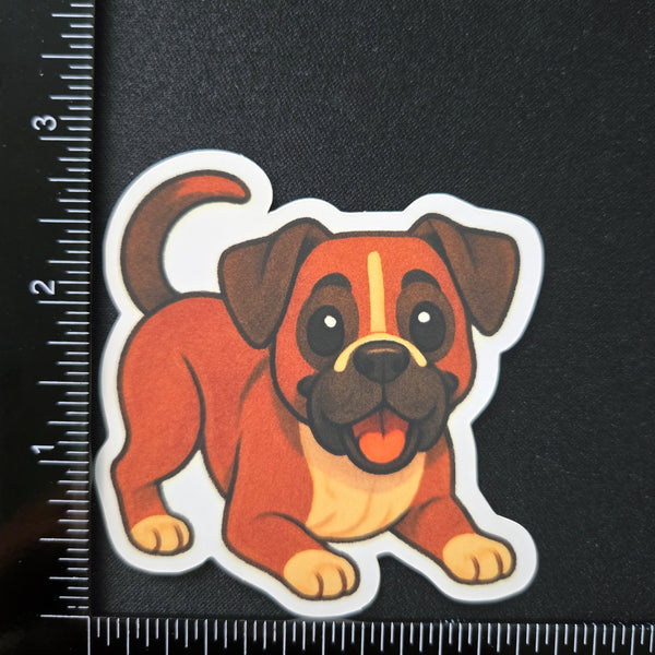 Boxer Puppy Sticker - Adorable Waterproof Dog Vinyl Decal
