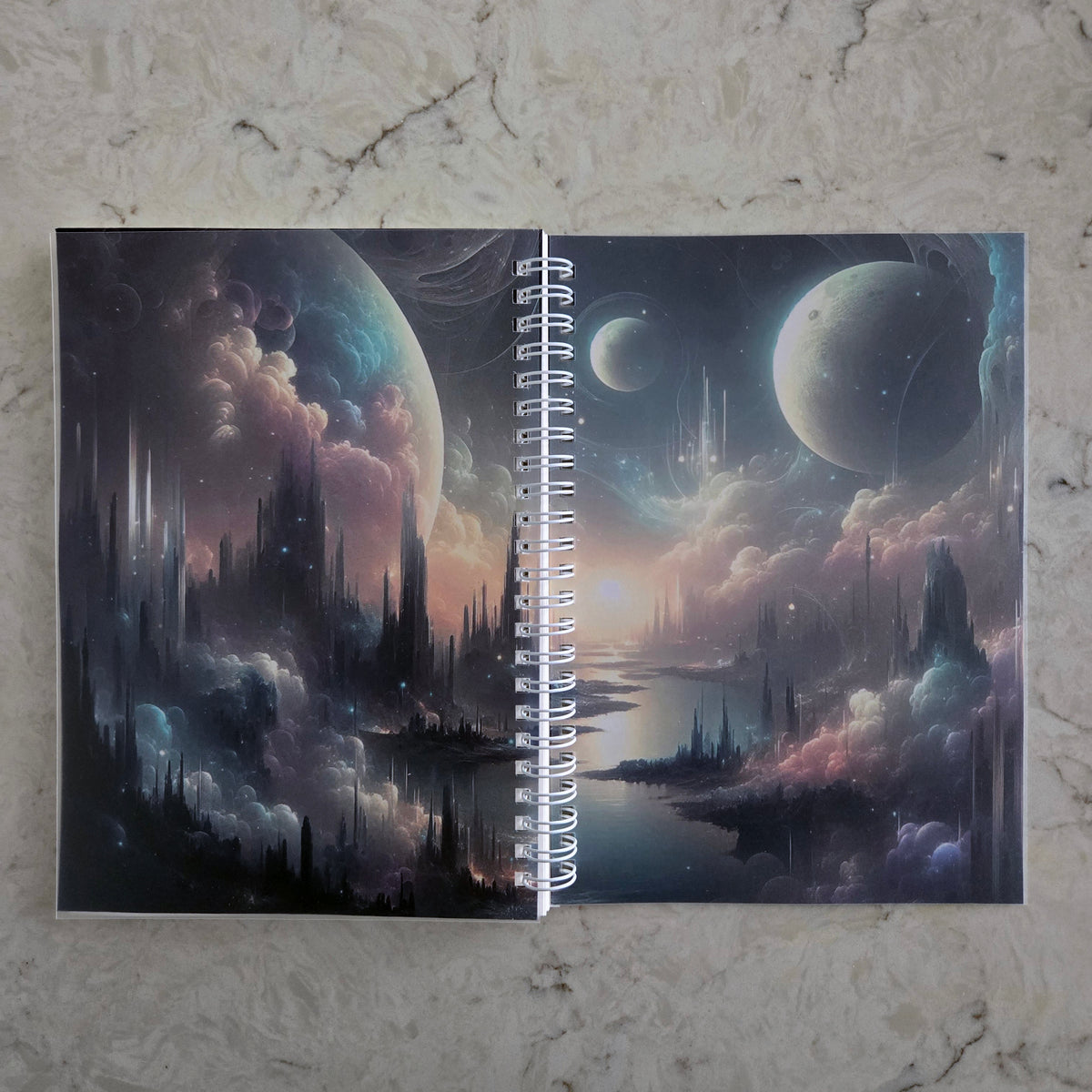 Ethereal Landscape Reusable Sticker Book with Release Paper