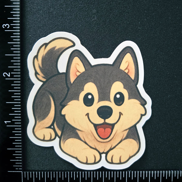 Husky Puppy Vinyl Sticker - Cute Waterproof Dog Decal