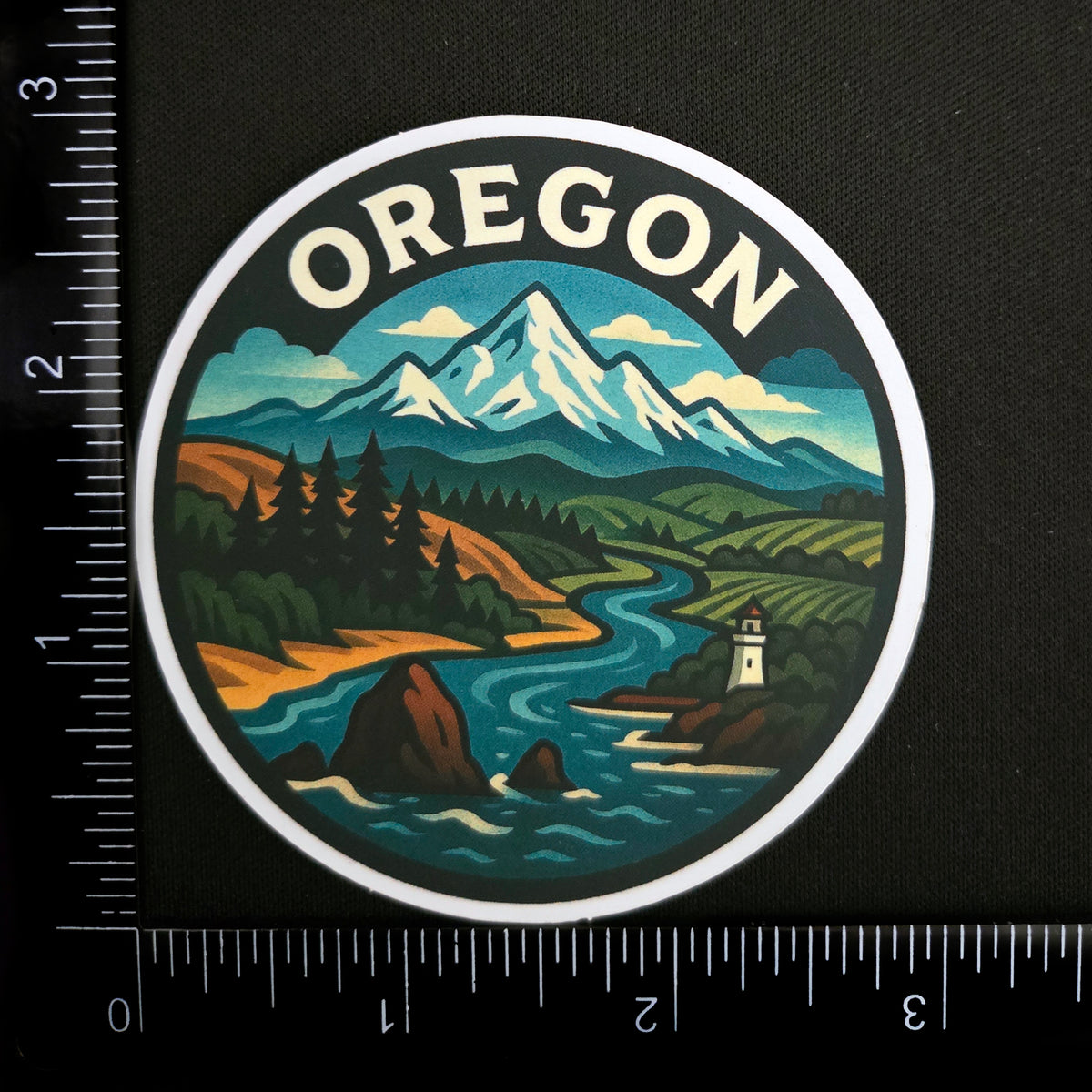 Oregon Adventure Vinyl Sticker - PNW Round Decal