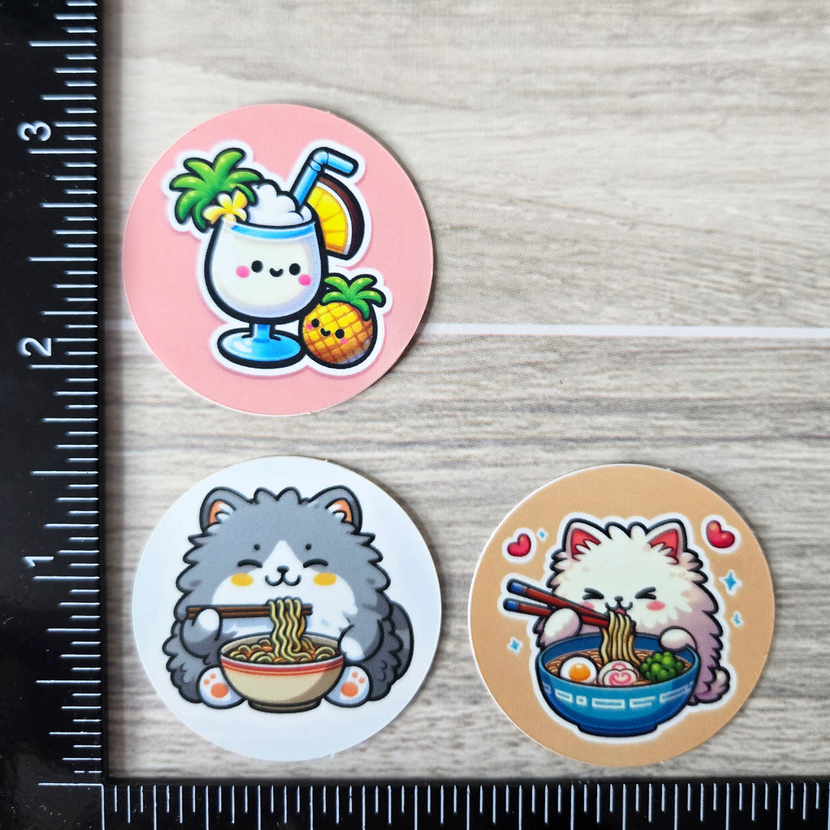 Mini Round Sticker Set - 3-Pack - 1.5" Vinyl Decals